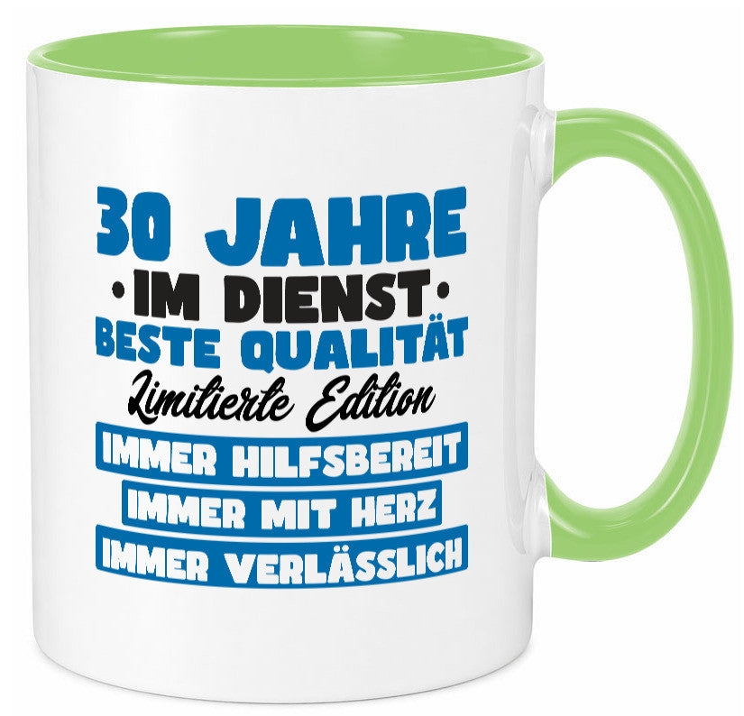 30 Jahre im Dienst | Jubiläum Arbeit v7 lustig Kollegen Büro Geschenk Tasse