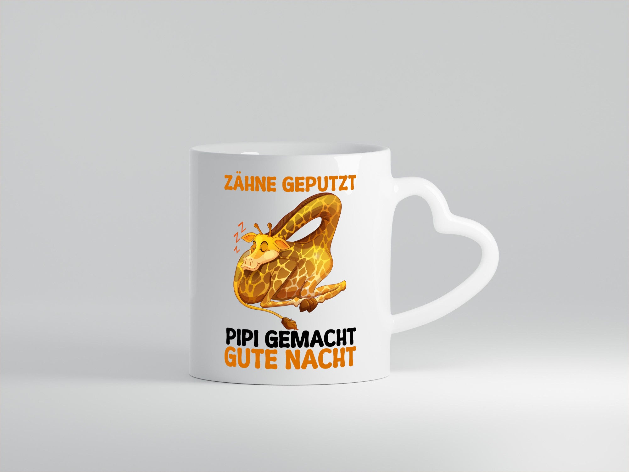 Zähne geputzt pipi gemacht Gute nacht | Giraffe Geschenkidee Humor Tasse