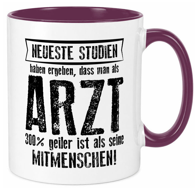 Neuste Studien: Arzt | Medizin Doktor Facharzt Geschenkidee Humor Tasse