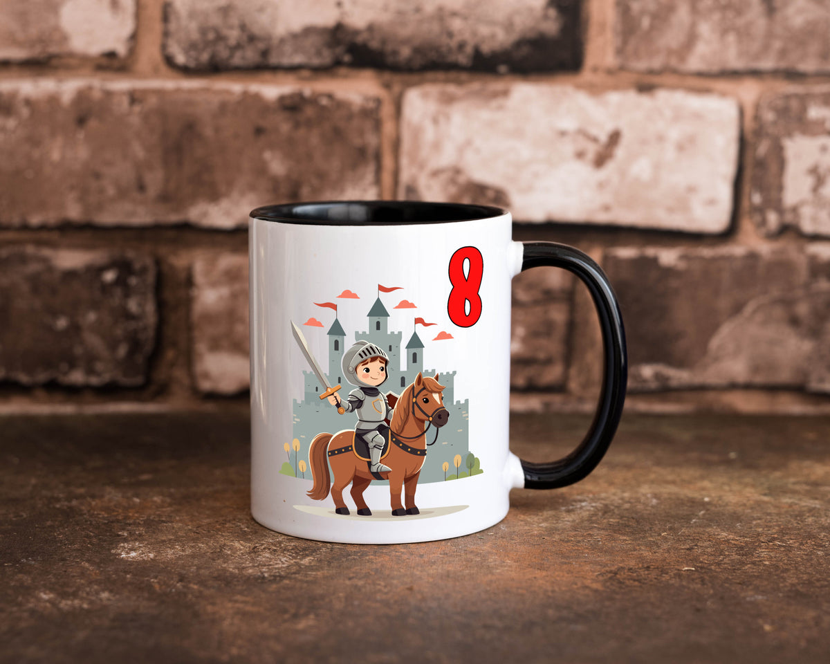 8. Geburtstag | 8 Jahre Ritter Junge Schloss Geschenk Geschenkidee lustiger Tasse