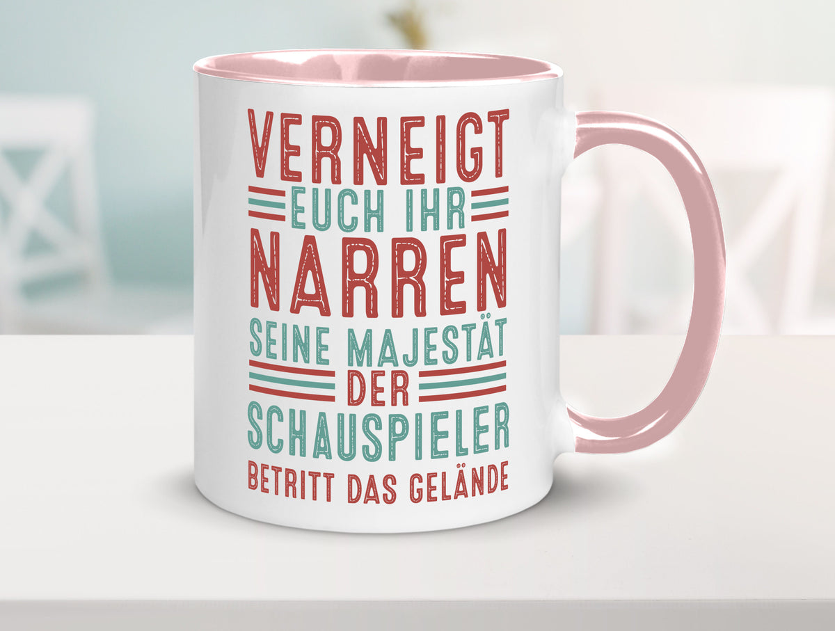 Verneigt euch: Schauspieler | Theater lustig Humor Geschenkidee Geschenk Tasse