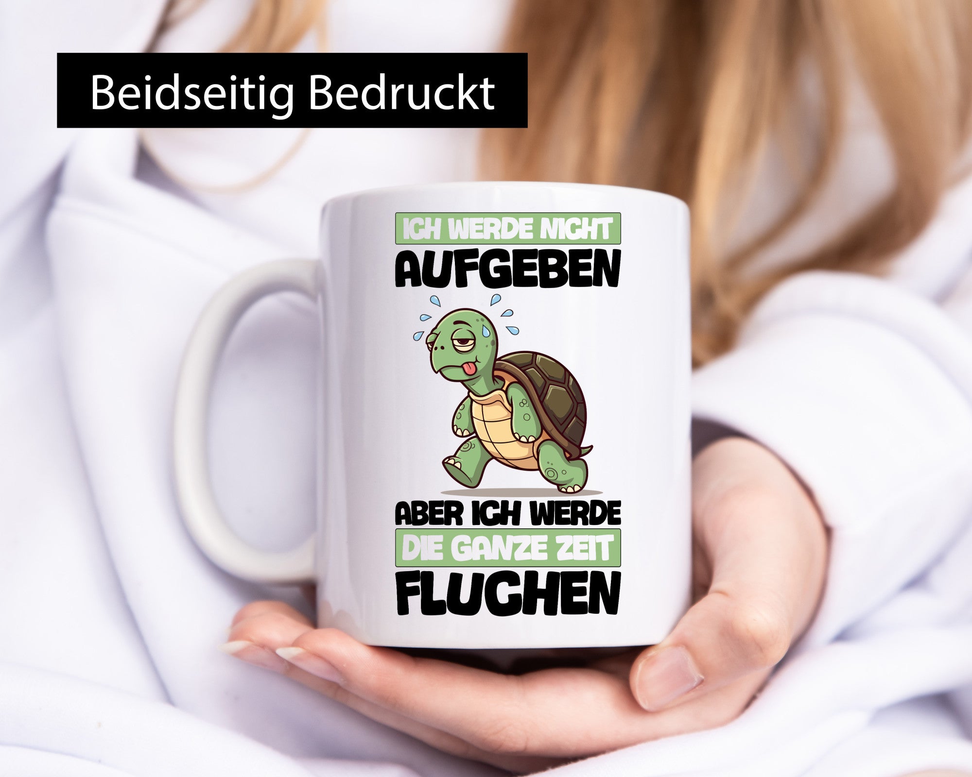 Ich geb nicht auf werde aber fluchen | Schildkröte Joggen v2 Humor Geschenkidee