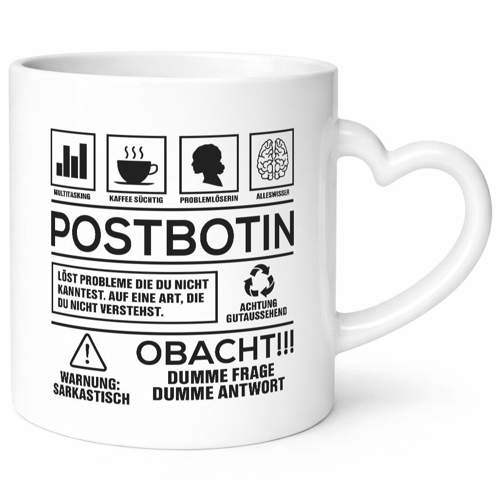 Achtung Probleme Postbotin | Beruf Post Briefträger lustiger Spruch Geschenk