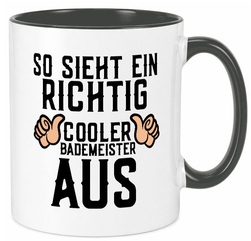 Richtig cooler Bademeister | Daumen hoch Schwimmbad lustig Humor Geschenkidee