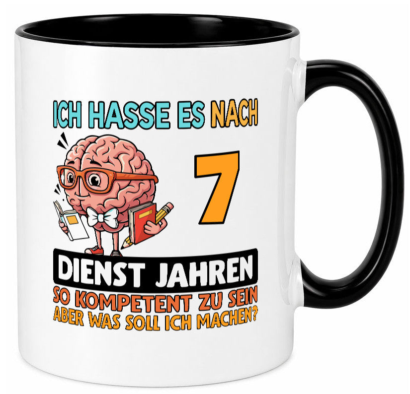 7 Dienstjahre | Arbeit Kompetent lustig Kollegen Büro Geschenk Tasse