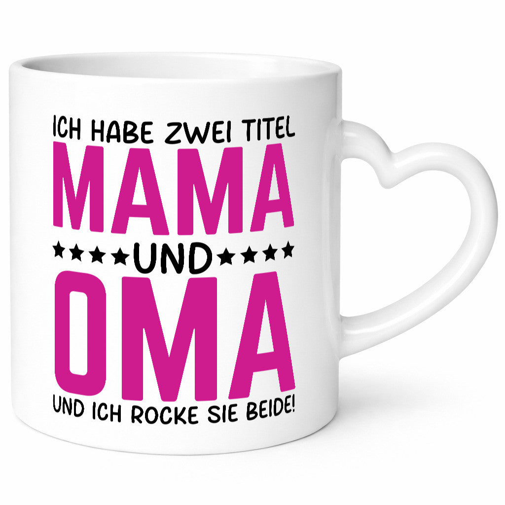 Zwei Titel Oma und Mama | Rock Sie beide Großmutter Geschenk Familie