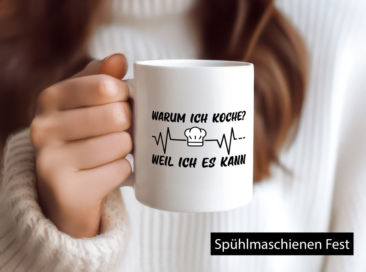 Ich koche weil es kann | Koch Küchenchef Herzschlag lustig Arbeit Kollegen Büro Tasse