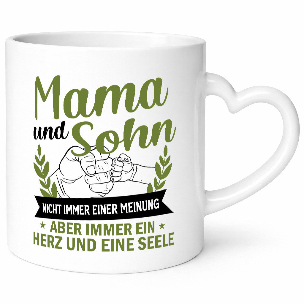 Mama und Sohn | Herz eine Seele Beste Mutter lustiger Spruch Geschenk Familie