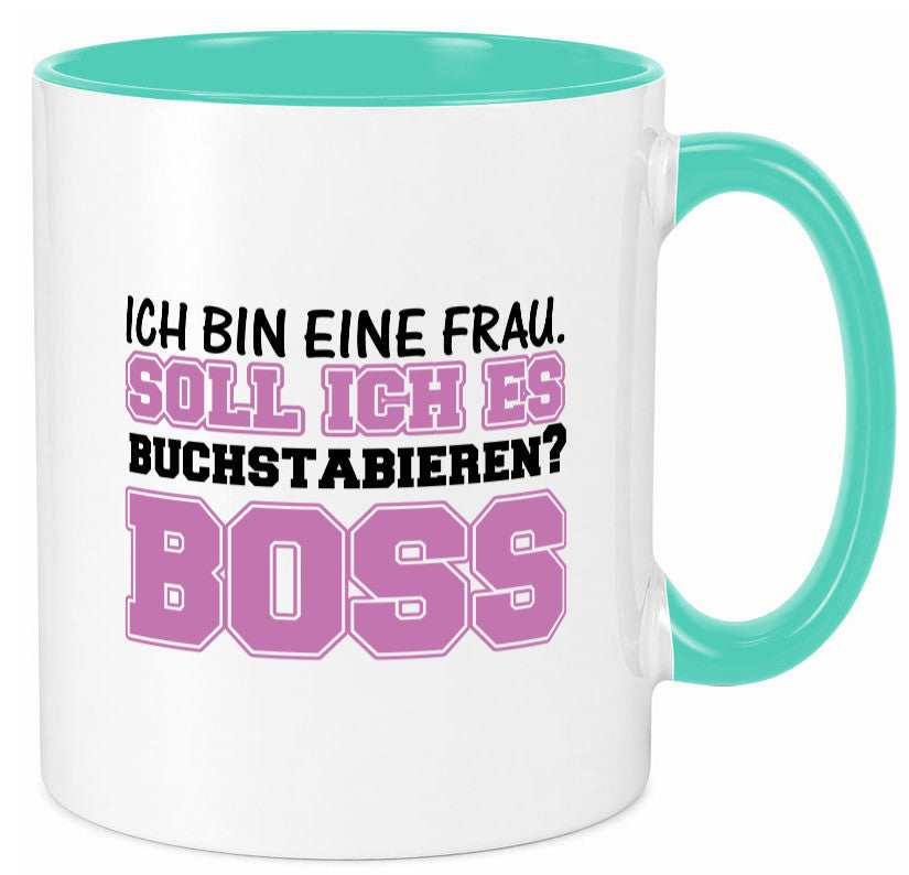 Ich bin der Boss Geschenk Humor Geschenkidee lustiger Spruch Tasse