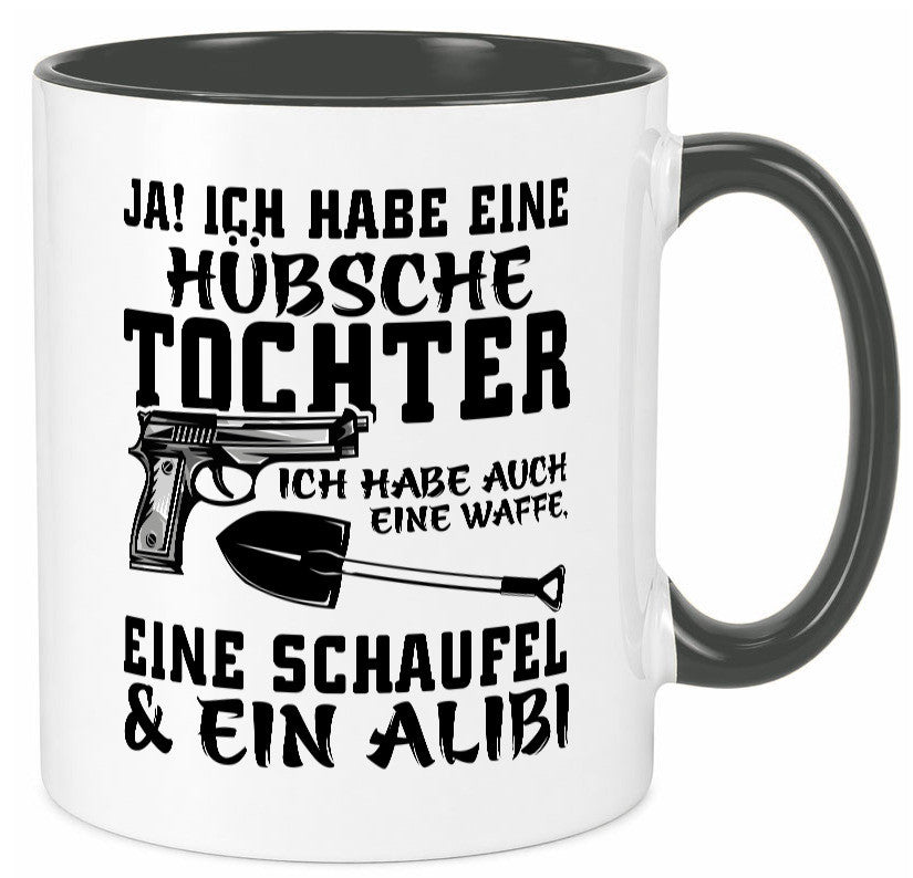 Hübsche Tochter Geschenk Familie Geschenkidee lustiger Spruch Tasse