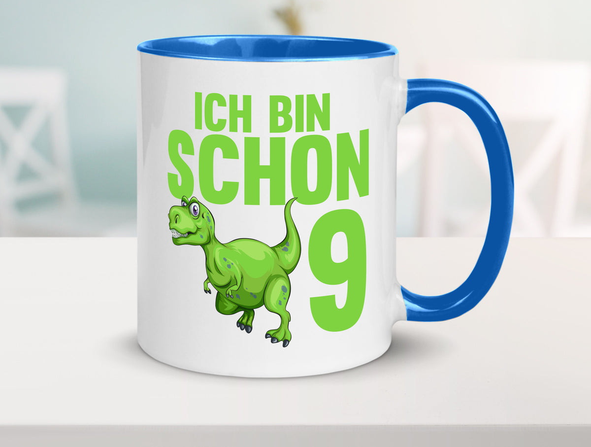 9. Geburtstag | 9 Jahre Dino Dinosaurier Geschenkidee Humor Tasse
