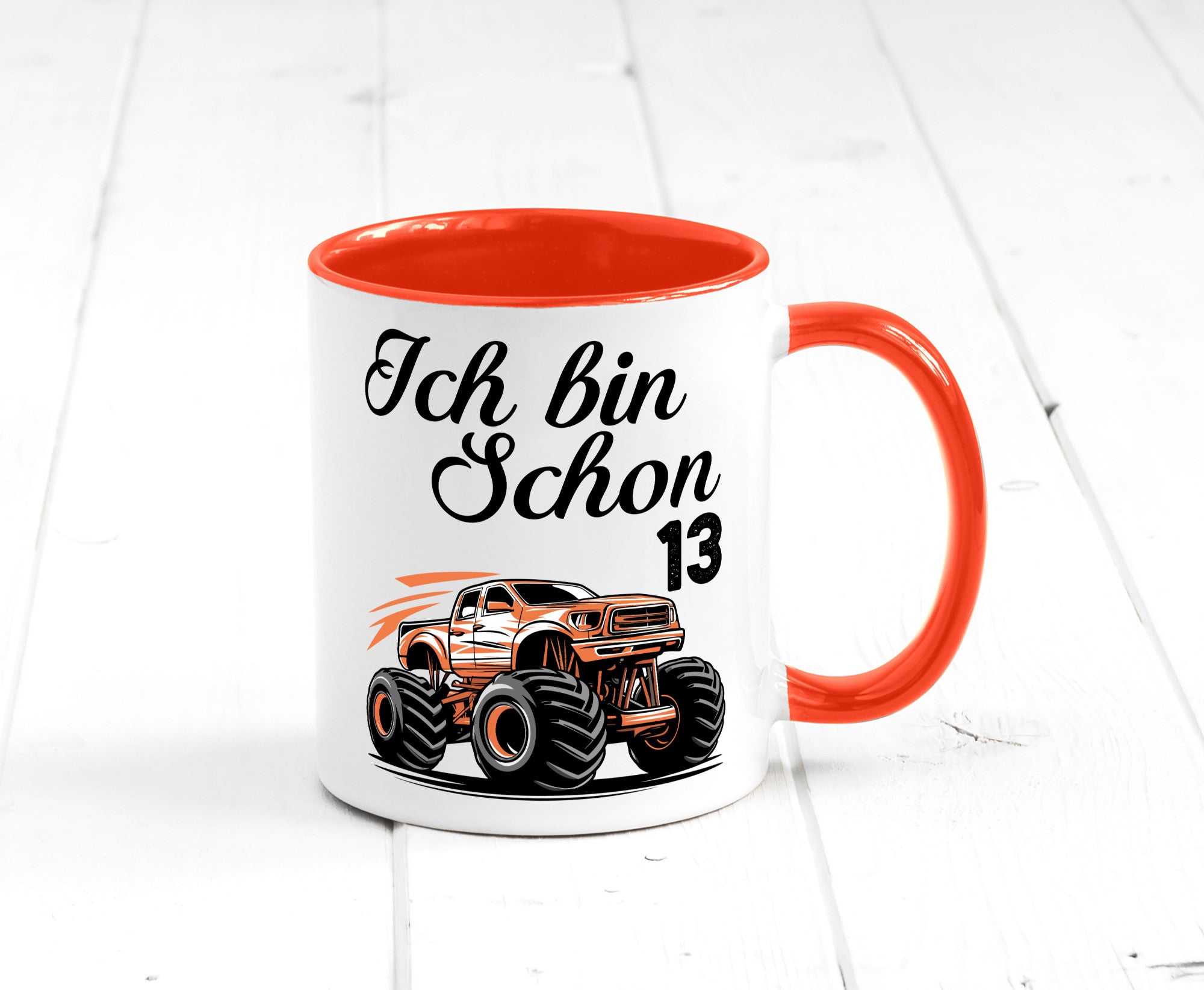 13. Geburtstag | Monster truck 13 Jahre Geschenkidee Humor Tasse