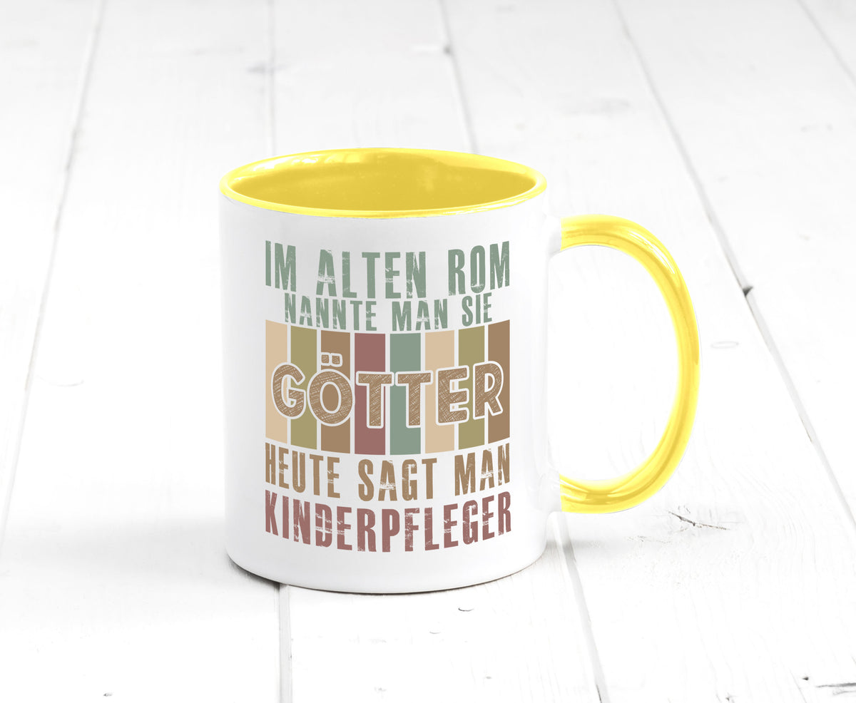 Heute sagt man: Kinderpfleger | Pfleger Kinder lustig Humor Geschenkidee Tasse