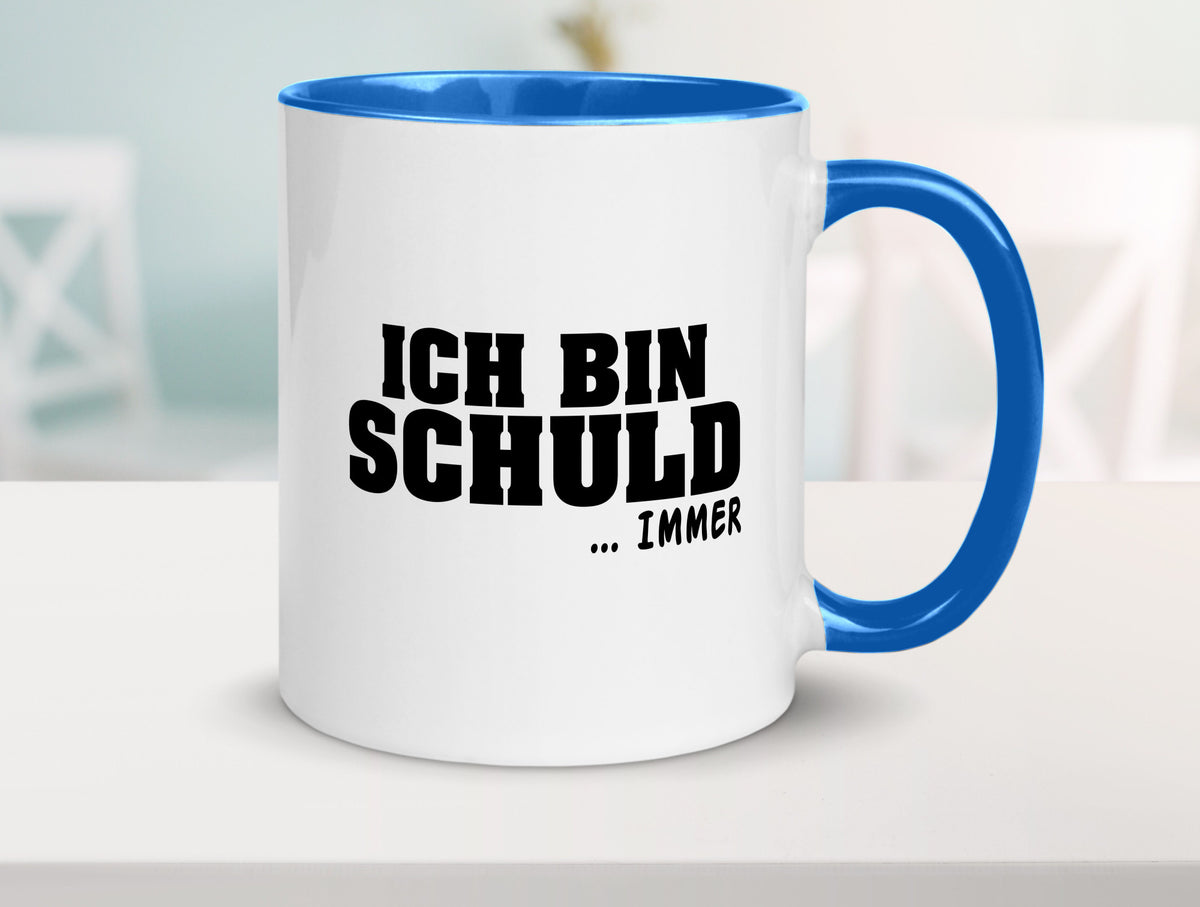 Ich bin Schuld | Schwarze Schaff lustig Humor Geschenkidee Geschenk Tasse