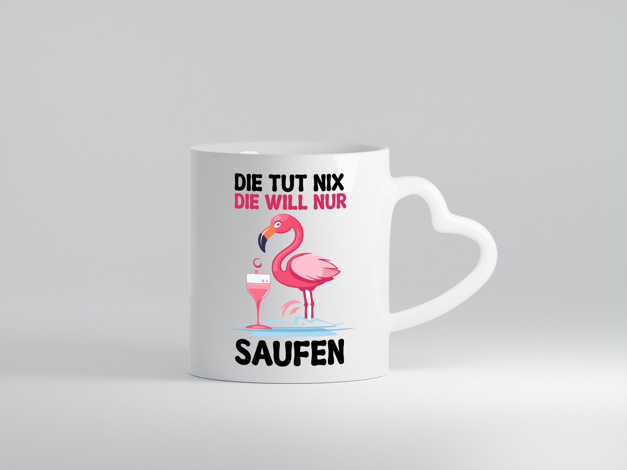Die tut nix will nur Saufen | Flamingo Alkohol v2 Geschenk Humor Geschenkidee