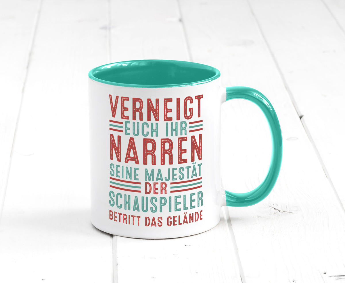 Verneigt euch: Schauspieler | Theater lustig Humor Geschenkidee Geschenk Tasse