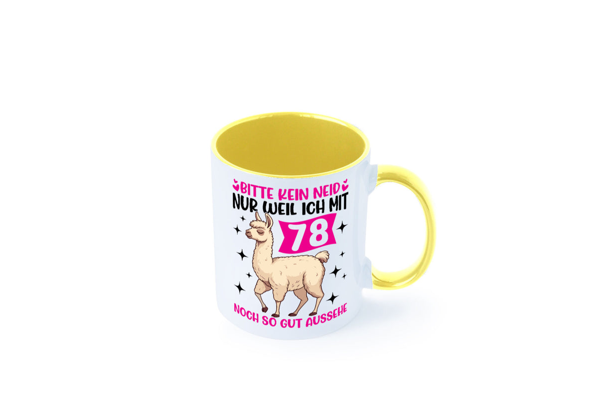 78. Geburtstag | 78 Jahre Lama gut aussehen Geschenk Geschenkidee lustiger Tasse