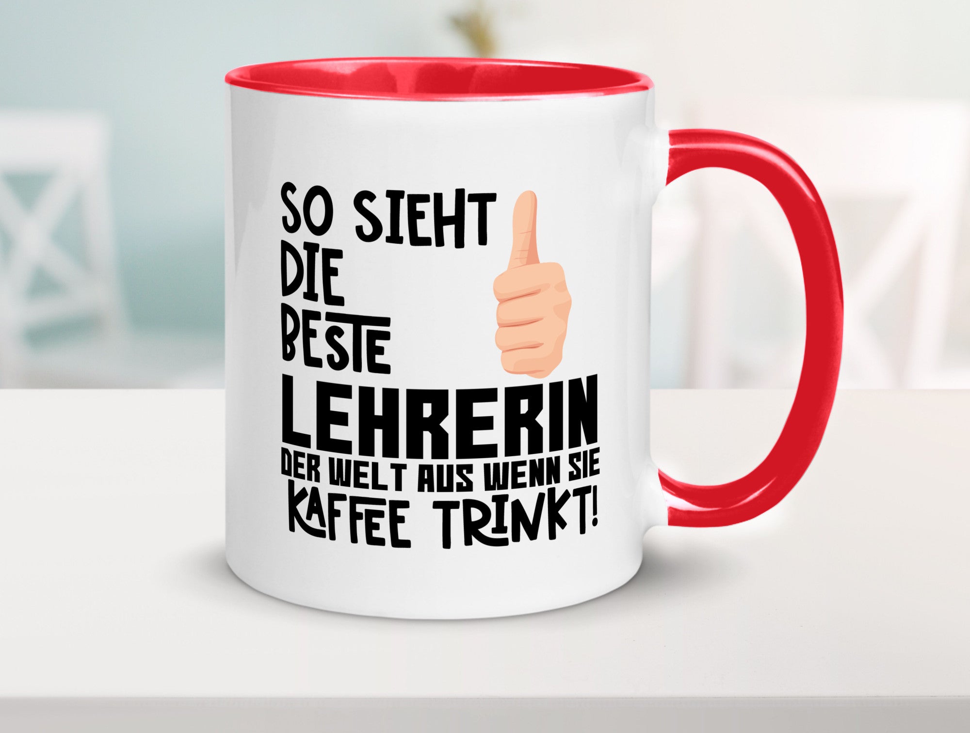 Beste Lehrerin | Lehrer Tasse Schule Dankeschön lustiger Spruch Geschenk Humor