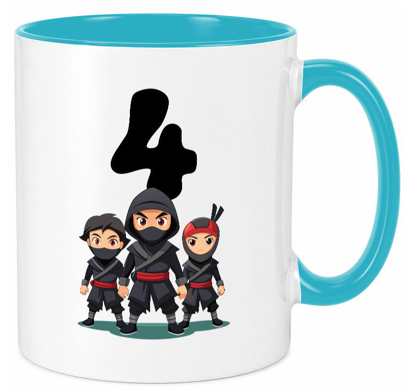 4. Geburtstag | 4 Jahre Ninja lustig Geschenkidee Geschenk Tasse