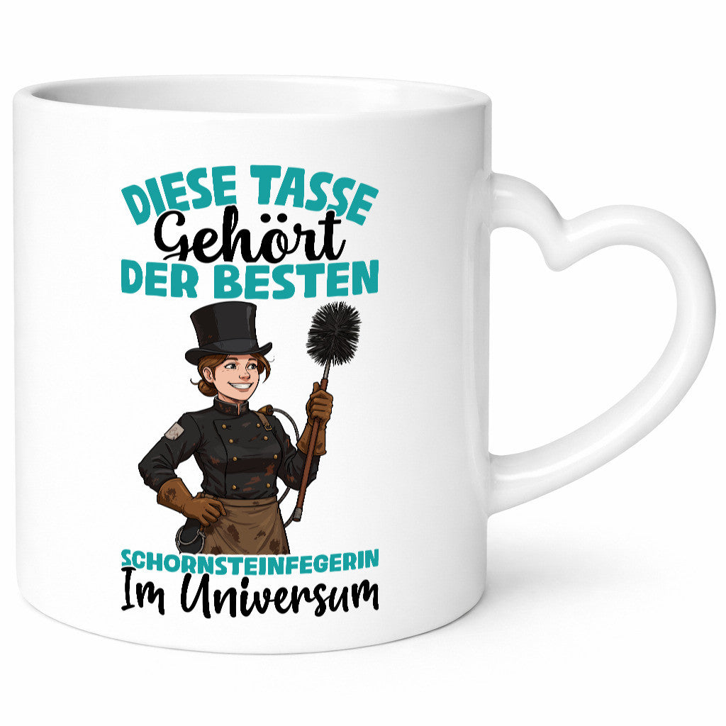 Im Universum: Schornsteinfegerin | Kaminkehrer lustiger Spruch Geschenk Humor