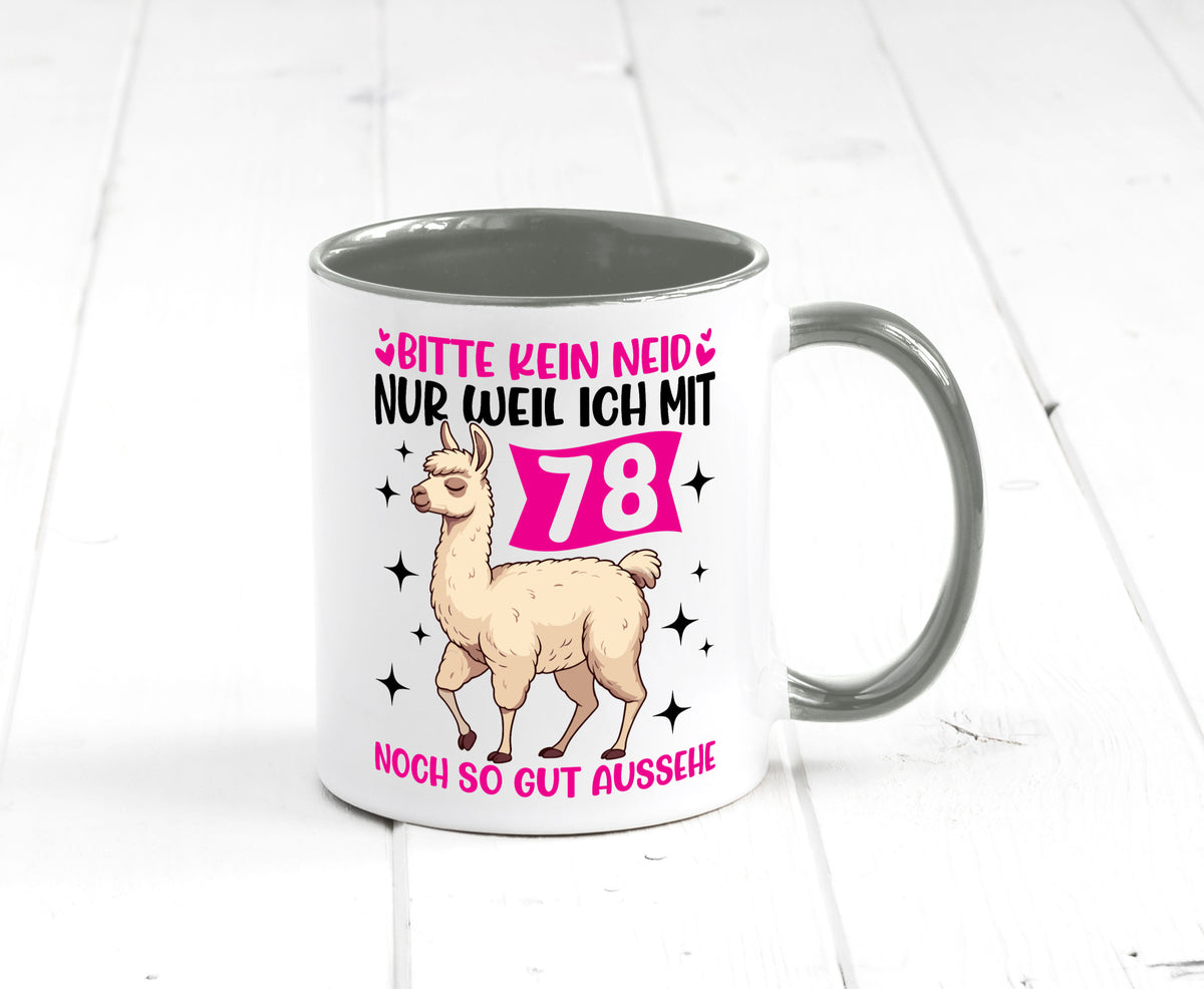 78. Geburtstag | 78 Jahre Lama gut aussehen Geschenk Geschenkidee lustiger Tasse