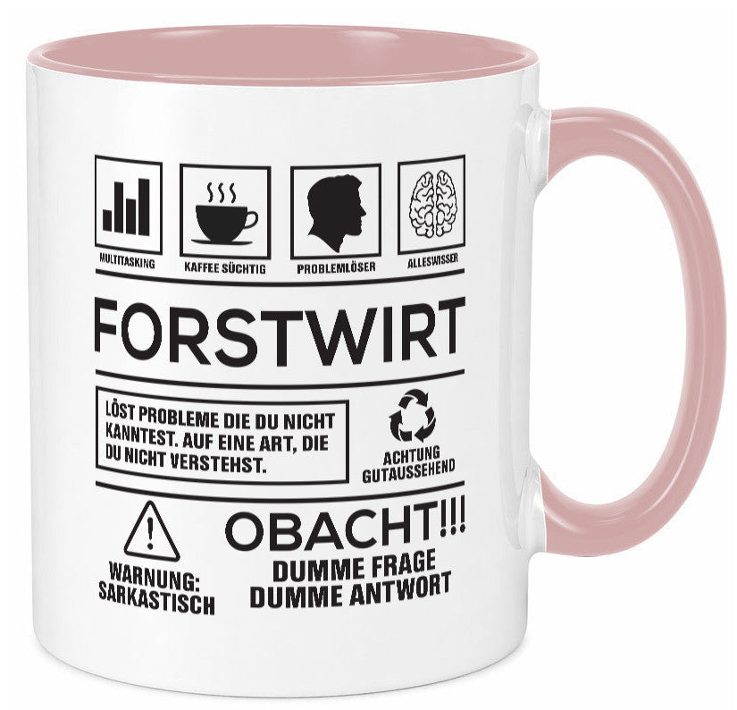 Achtung Probleme Forstwirt | Waldarbeiter lustig Arbeit Kollegen Büro Geschenk