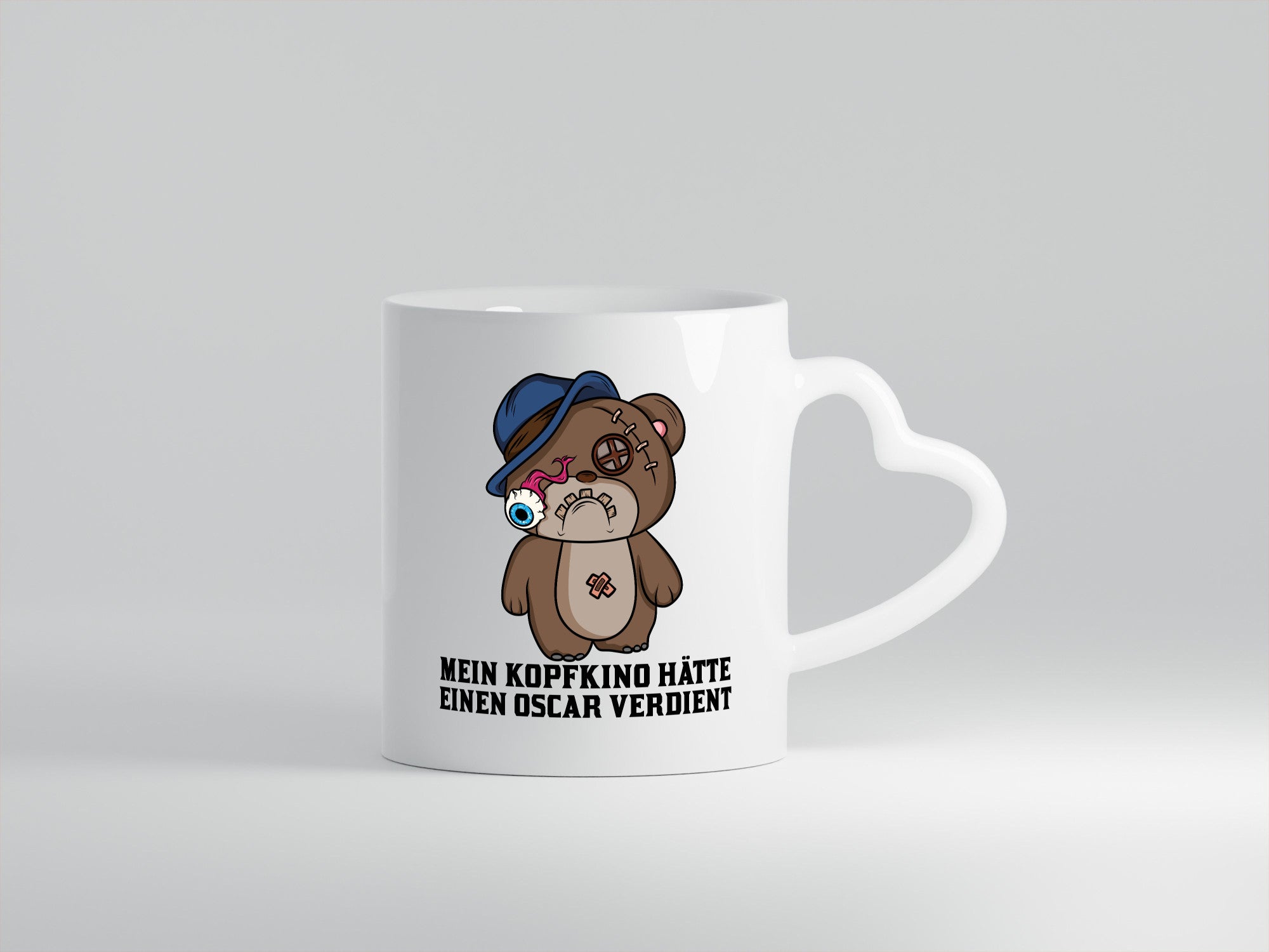 Mein Kopfkino hätte Oscar verdient | kaputter Bär Comic lustiger Spruch