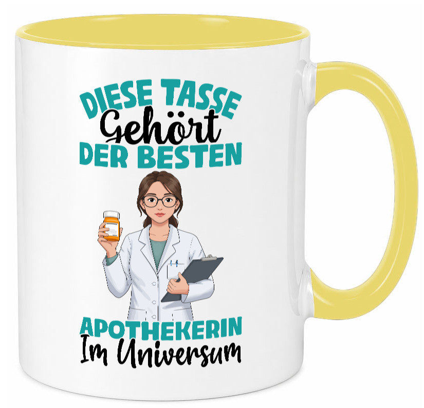 Im Universum: Apothekerin | Apotheke Pharmazie lustiger Spruch Geschenk Humor Tasse