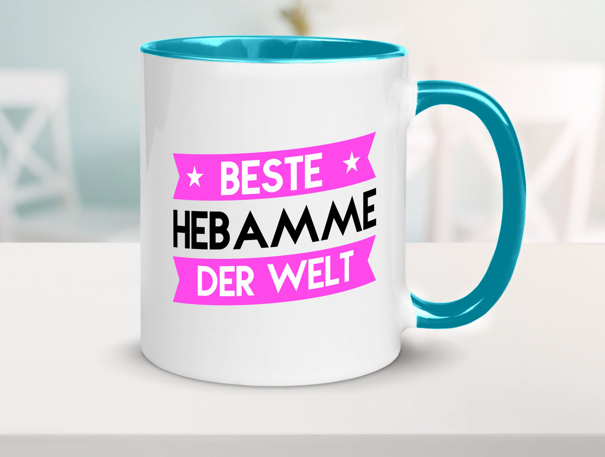 Beste Hebamme | Geburtshilfe lustiger Spruch Geschenk Humor Geschenkidee Tasse