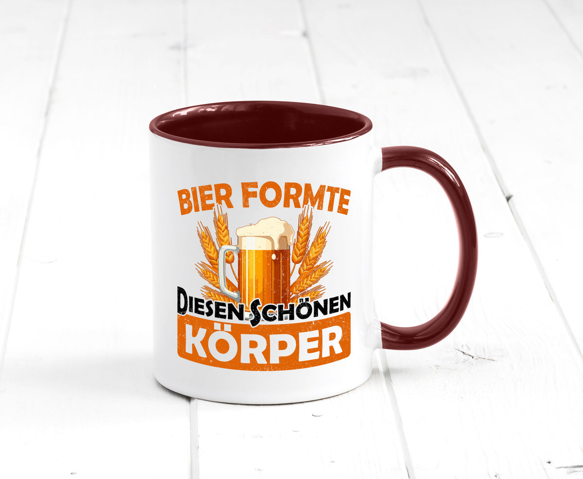Bier förmte diesen Körper | bierliebhaber v2 Humor Geschenkidee Tasse