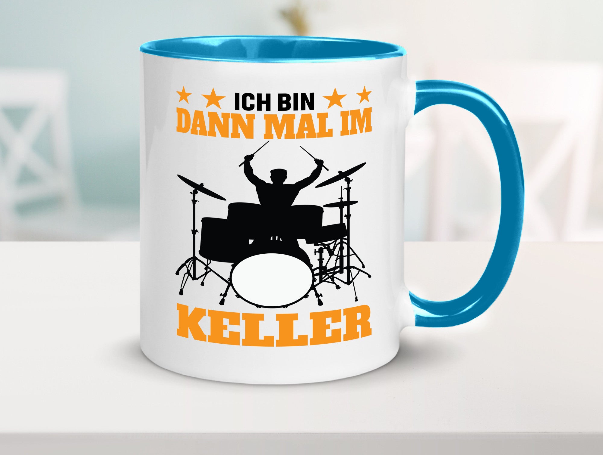 Ich bin dann mal im keller | Schlagzeug Musiker Musik lustig Humor Geschenkidee