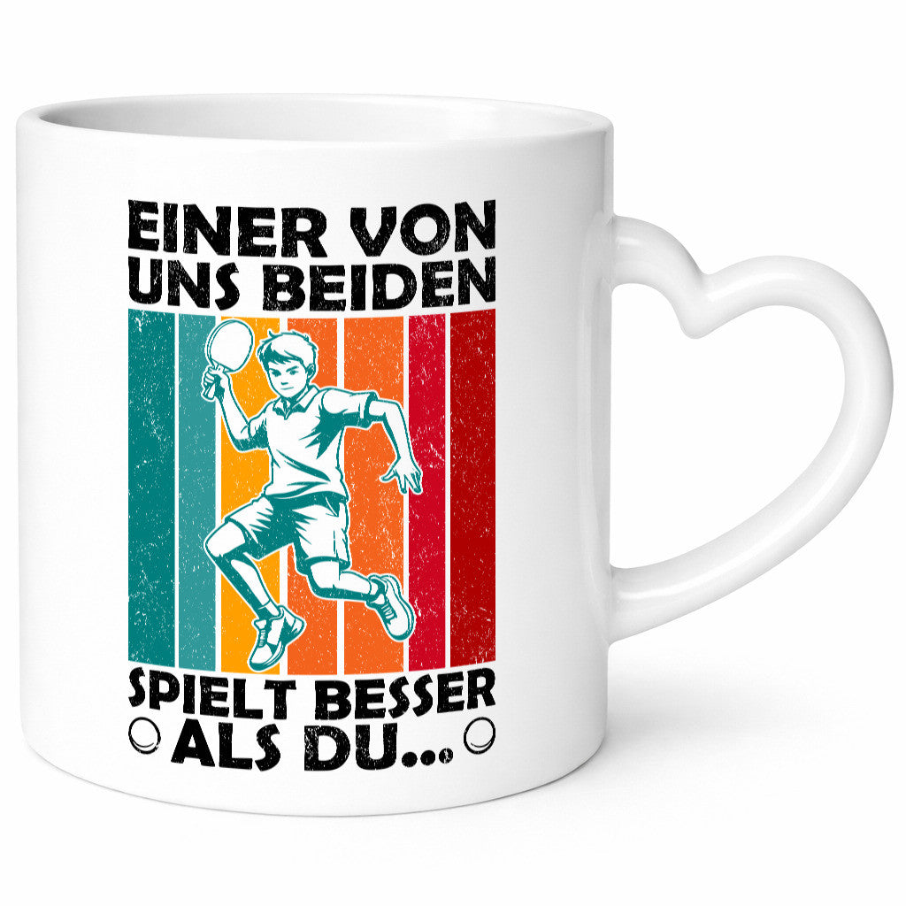 Von uns beiden spielt besser als du | Tischtennis Tennis Humor Geschenkidee
