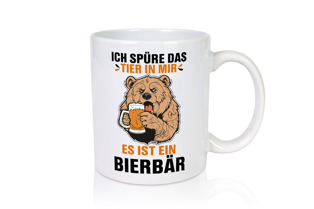 Ich spür das Tier | Bierbär Bierliebhaber Humor Tierliebhaber Geschenkidee Tasse