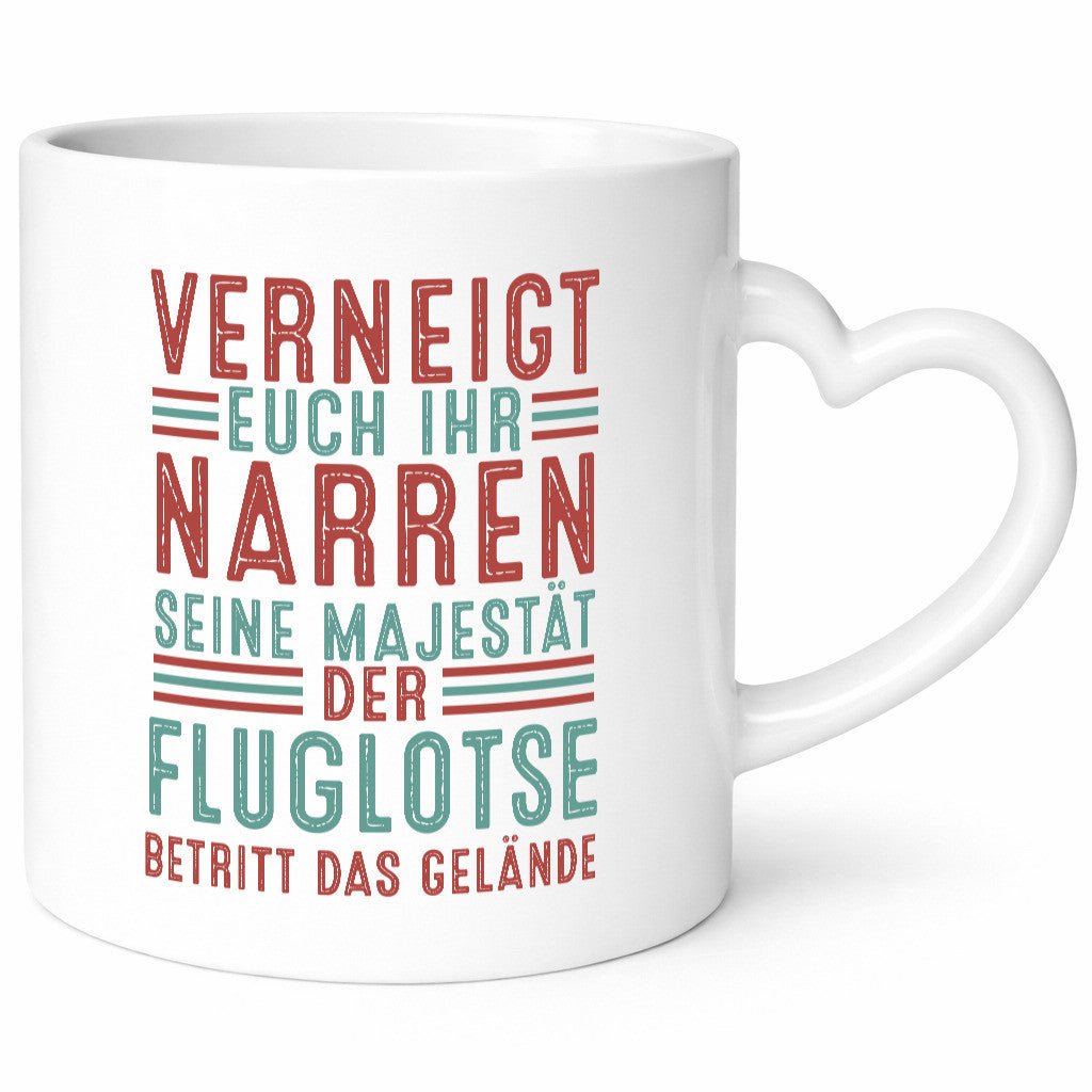 Verneigt euch: Fluglotse | Flugverkehr Flughafen v2 Geschenkidee Humor Tasse
