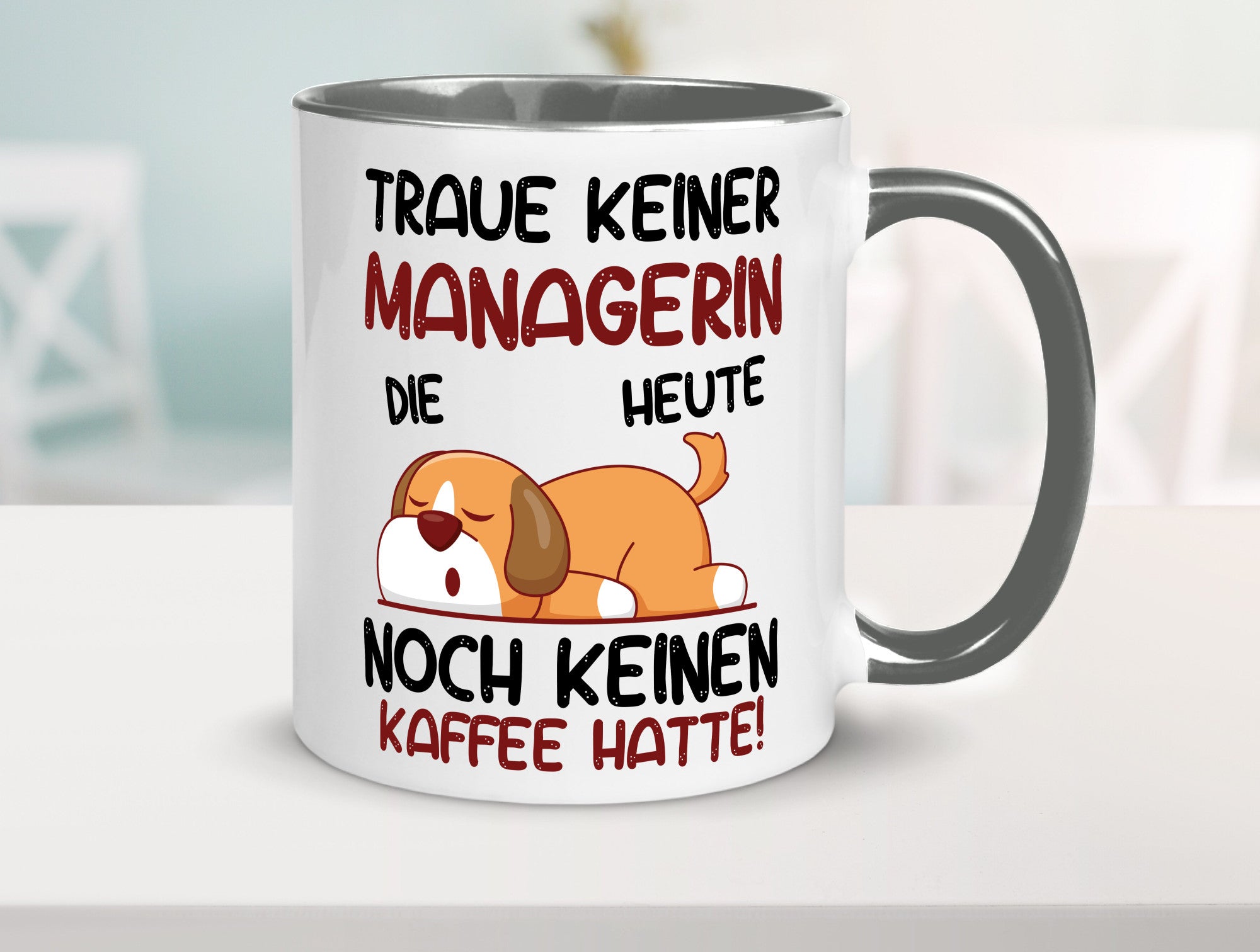 Traue keiner Managerin | Management lustiger Spruch Geschenk Humor Geschenkidee