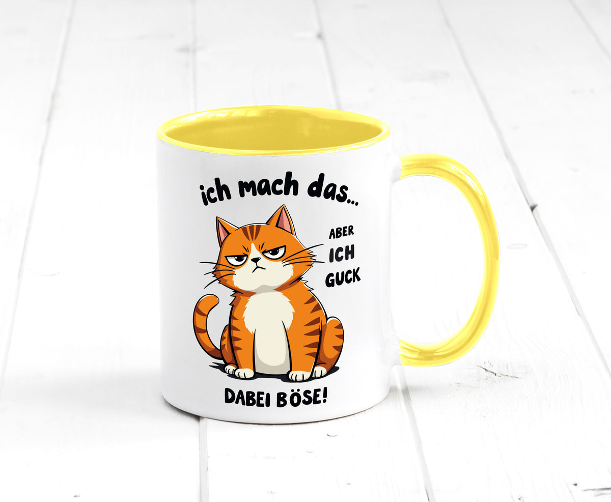 Ich guck dabei Böse | Katze Ironie Geschenk Tierliebhaber Humor lustiger Spruch Tasse