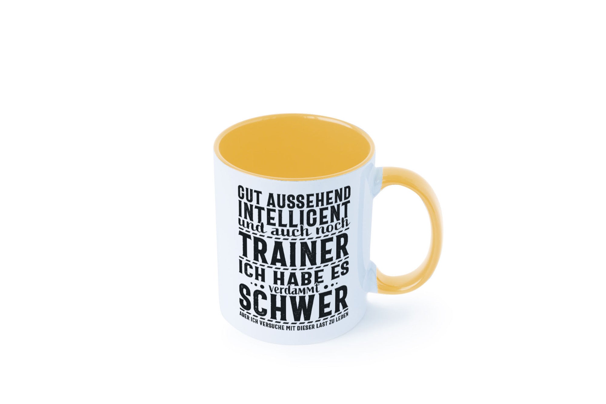 Gut aussehender Trainer |gestrichelte Linie | Punkte lustiger Spruch Geschenk