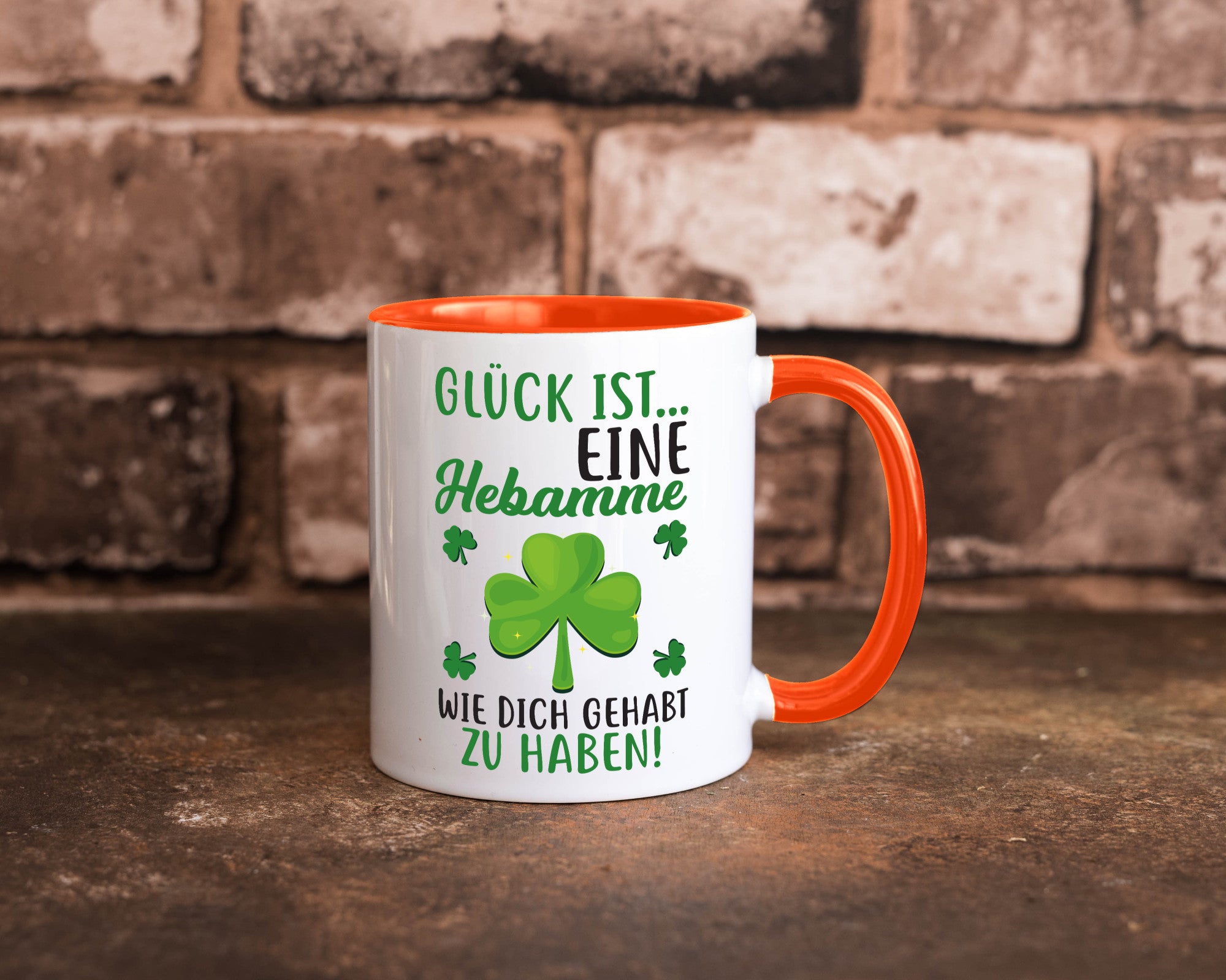 Hebamme Dankeschön | Dankes Tasse Kleeblätter Glück Humor Geschenkidee