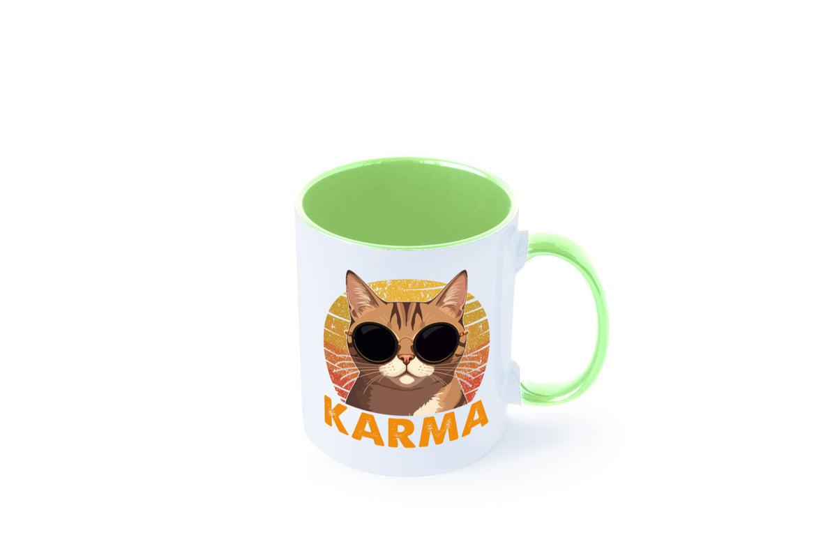 Vintage Katze | Karna Coole lustiger Spruch Geschenk Tierliebhaber Humor Tasse