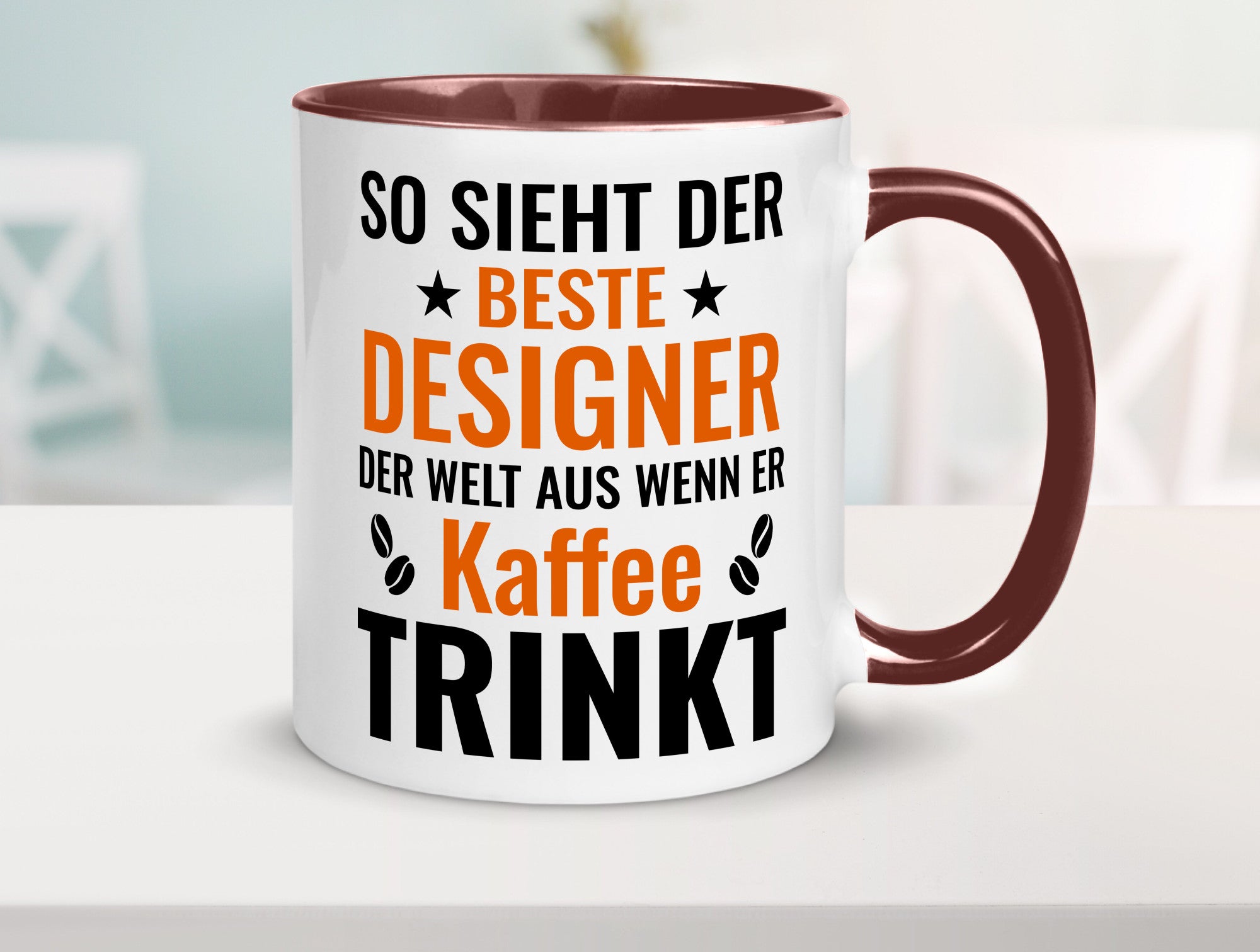 Kaffee trinkt: Designer Beruf | Mode Geschenkidee Arbeit Kollegen Büro Humor