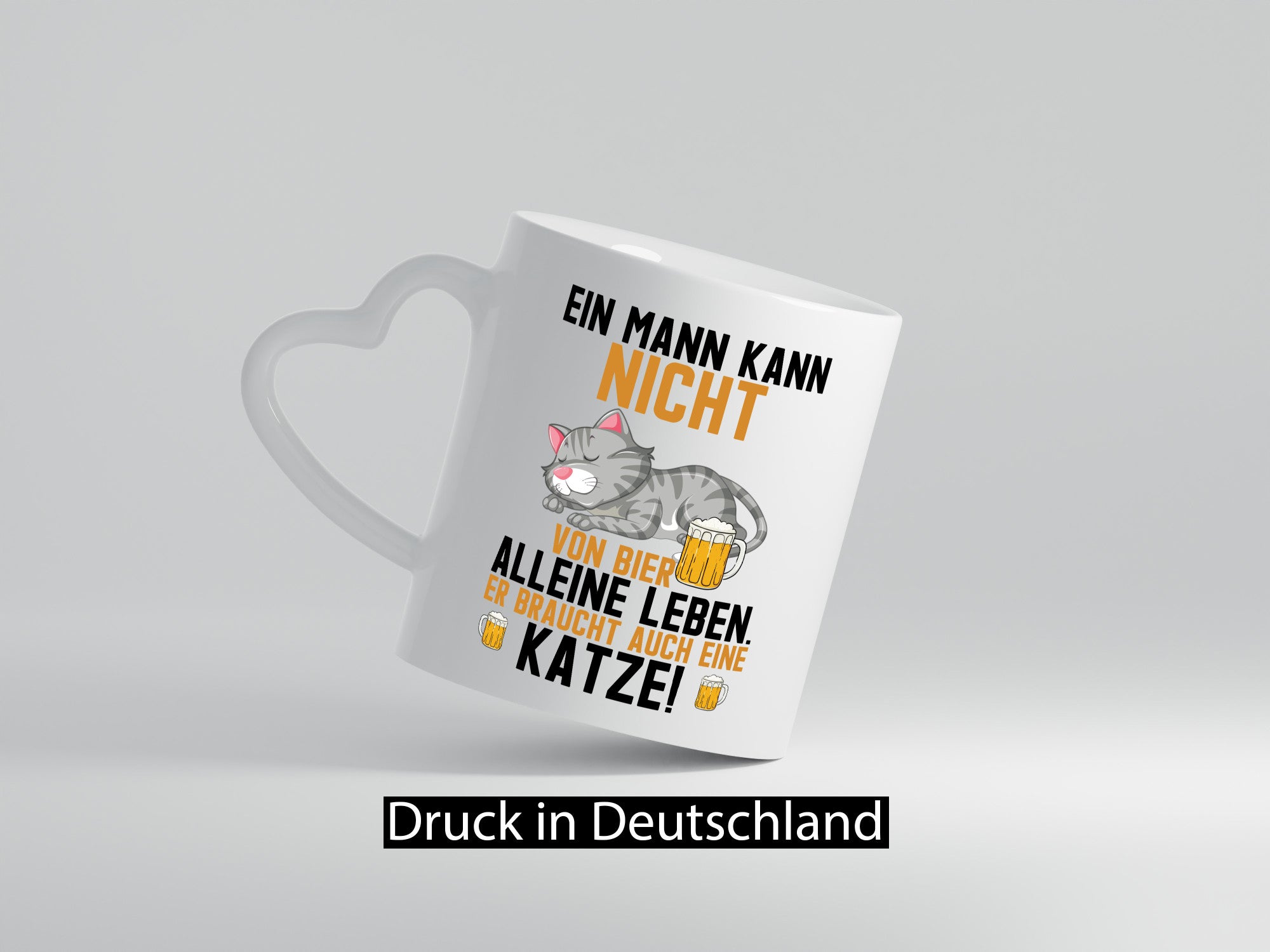 Von Bier leben | Mann braucht eine Katze Katzenliebhaber Geschenk Tierliebhaber