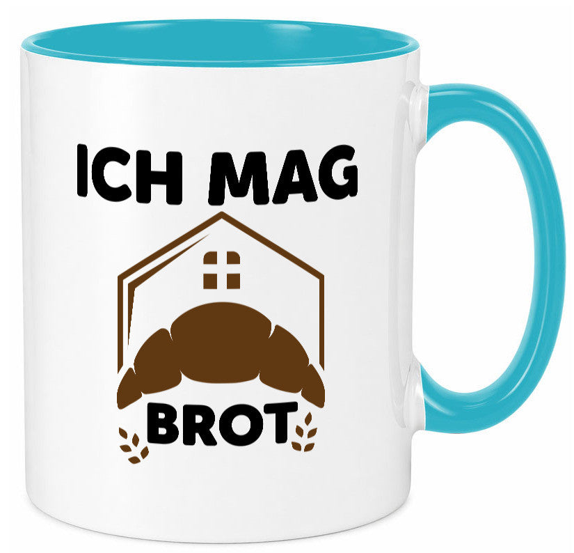 Ich mag Brot | Bäcker backen lustiger Spruch Geschenk Humor Geschenkidee Tasse