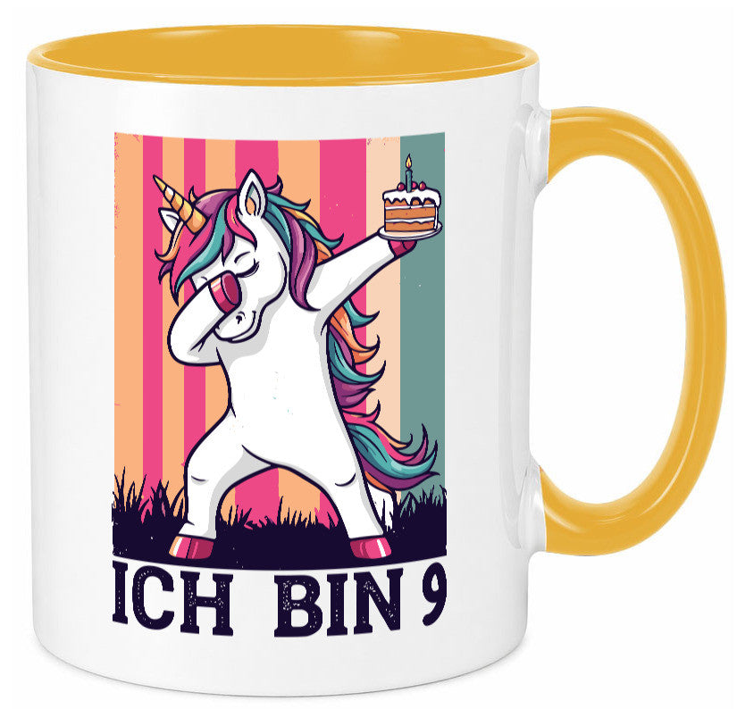 9 Geburtstag | Einhorn Damping Mädchen Humor Geschenkidee Tasse