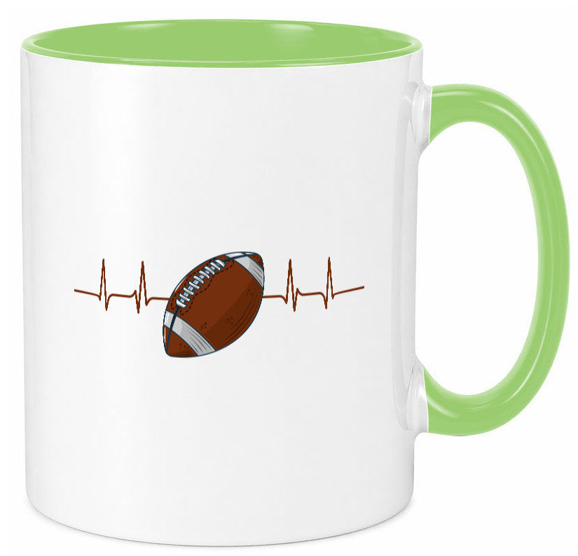 American Football Herzschlag | Footballer Superbowl Humor Geschenkidee Tasse