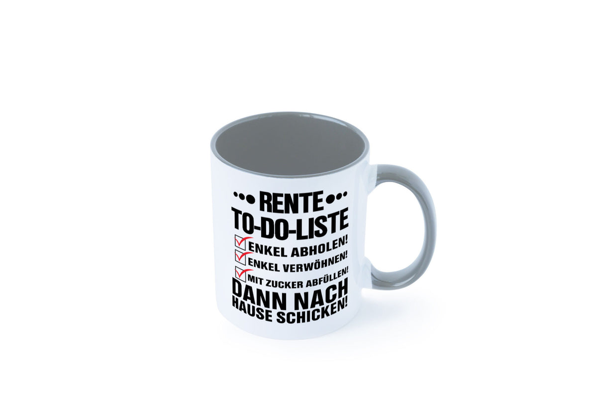Rente To-Do-Liste | Rentner Tasse Enkel verwöhnen Geschenk Ruhestand Jubiläum