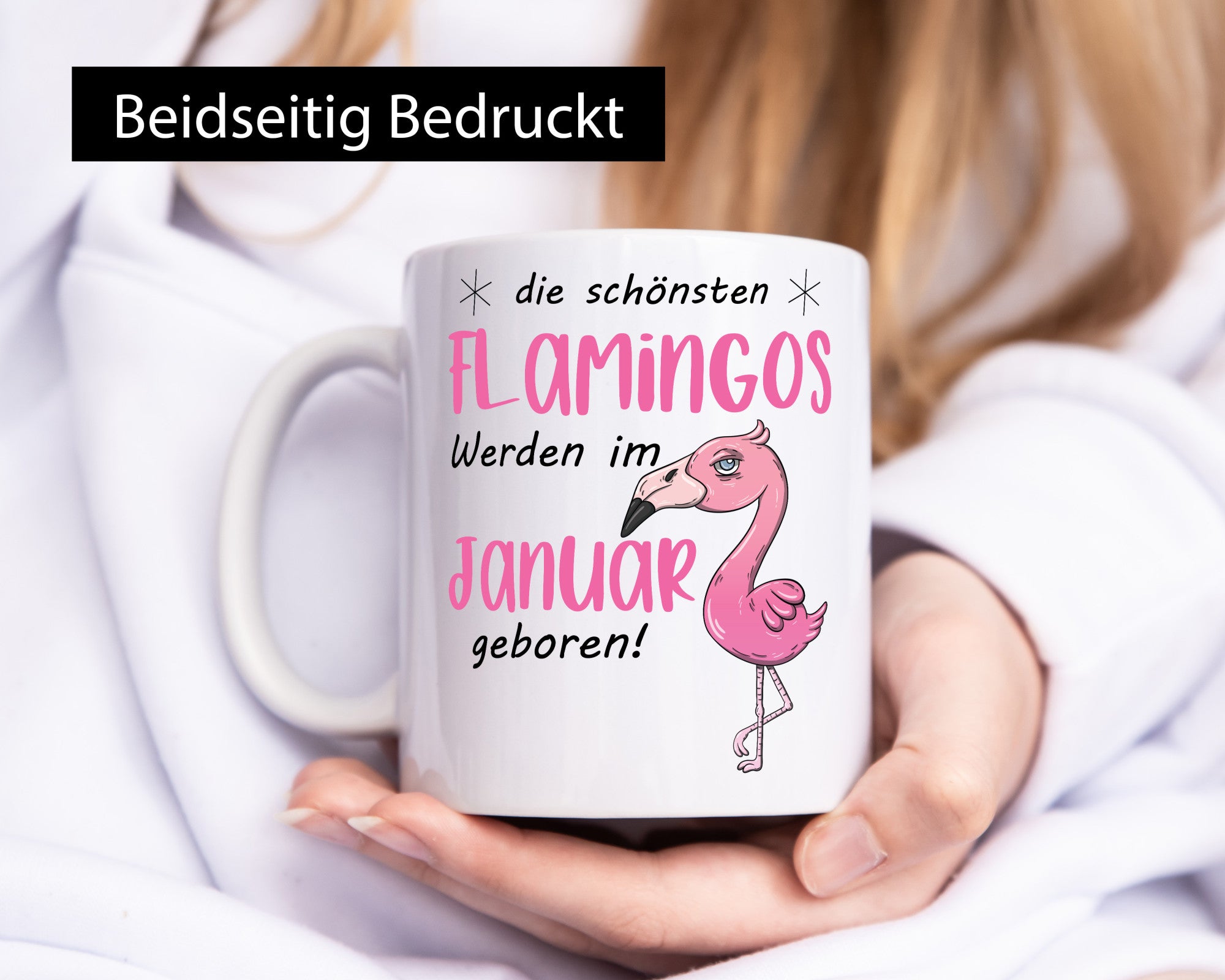 Januar Geboren | Flamingos Geburtsmonat lustiger Spruch Geschenk Humor