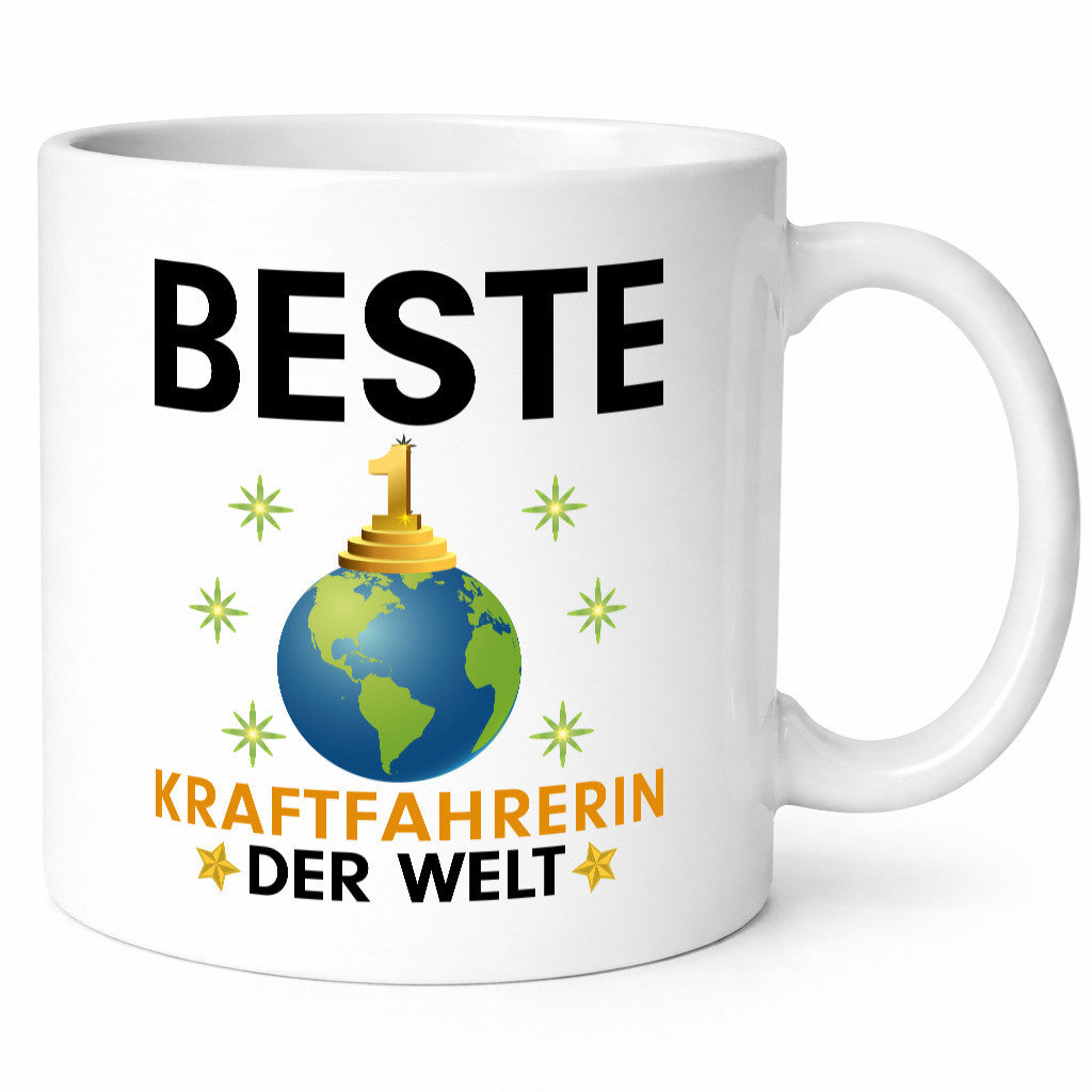 Welt Beste Kraftfahrerin | Lastwagen LKW Fahrerin Humor Geschenkidee Tasse
