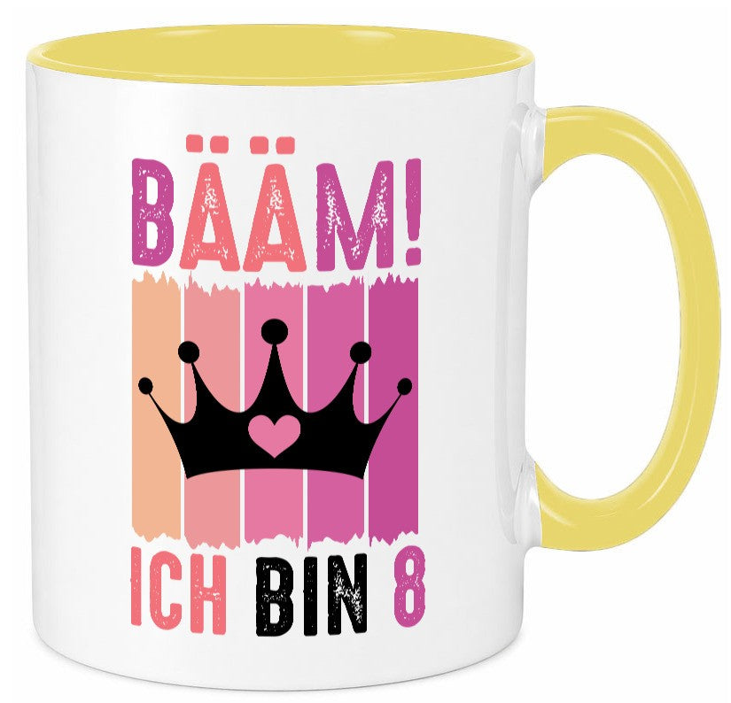 8. Geburtstag | 8 Jahre Bääm ich bin Krone lustig Geschenkidee Geschenk Tasse