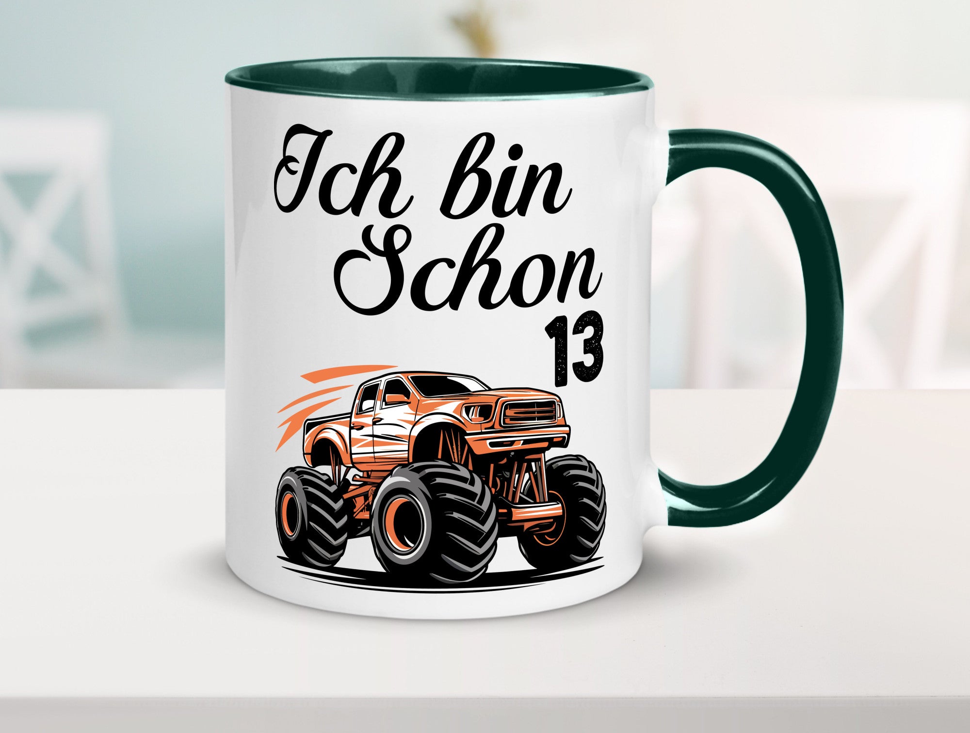 13. Geburtstag | Monster truck 13 Jahre Geschenkidee Humor Tasse