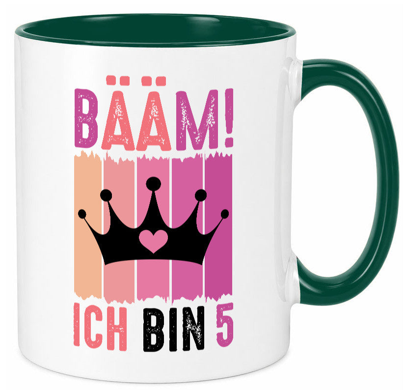 5. Geburtstag | 5 Jahre Bääm ich bin Krone lustiger Spruch Geschenk Tasse